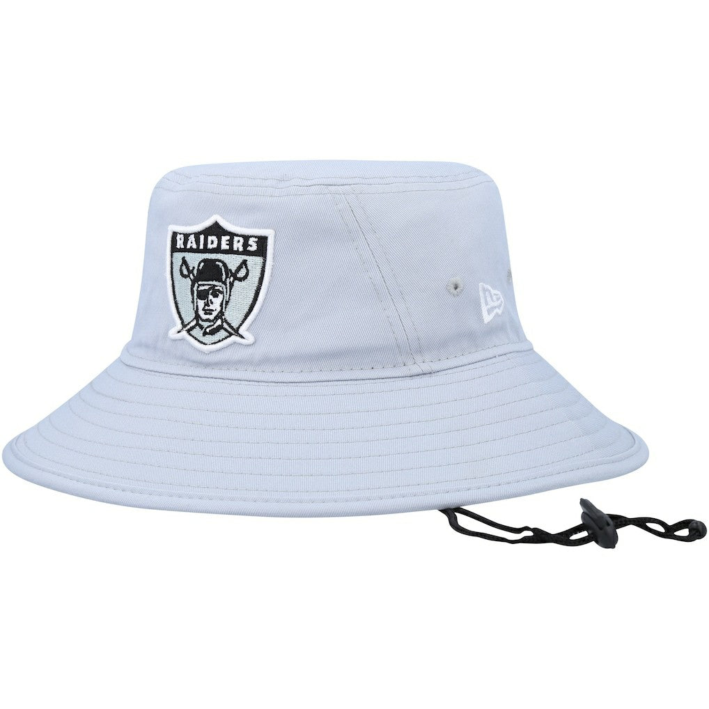 Las Vegas Raiders New Era Main Bucket Hat - Silver Hats