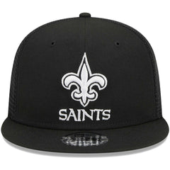 New Orleans Saints New Era Main Trucker 9FIFTY Snapback Hat - Black Hats