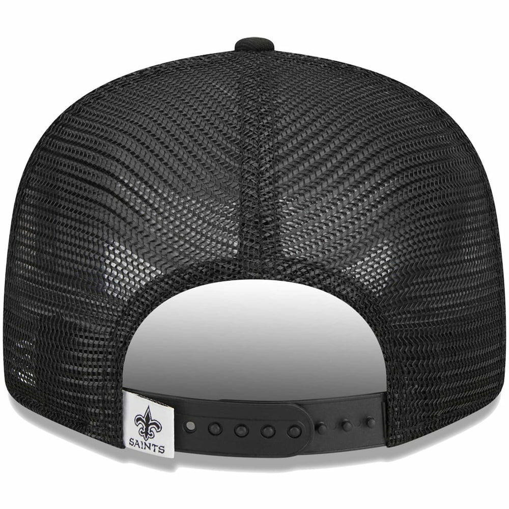 New Orleans Saints New Era Main Trucker 9FIFTY Snapback Hat - Black Hats