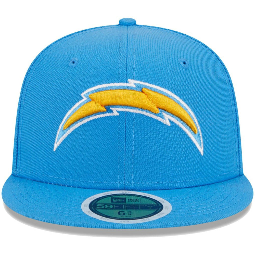 Los Angeles Chargers New Era Youth Main 59FIFTY Fitted Hat - Powder Blue Hats