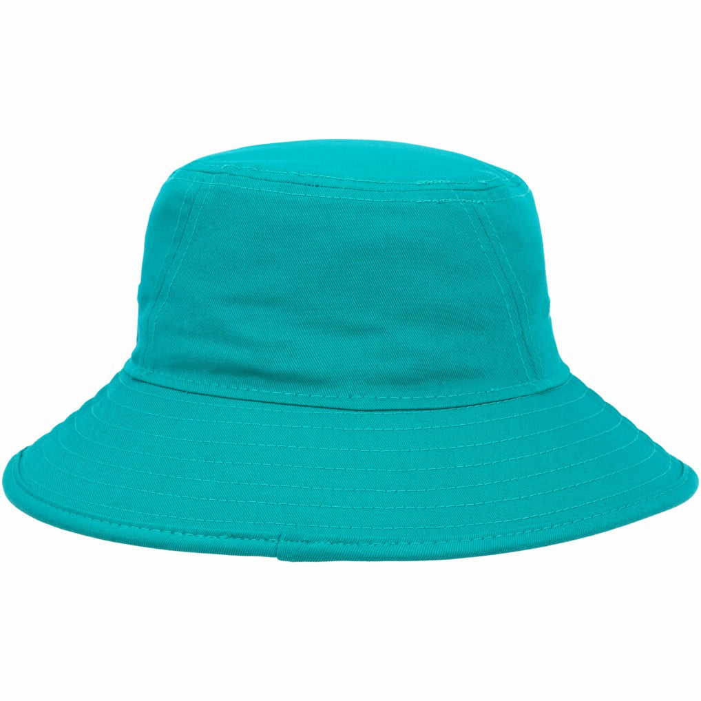Miami Dolphins New Era Throwback Logo Main Bucket Hat - Aqua Hats