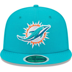 Miami Dolphins New Era Youth Main 59FIFTY Fitted Hat - Aqua Hats