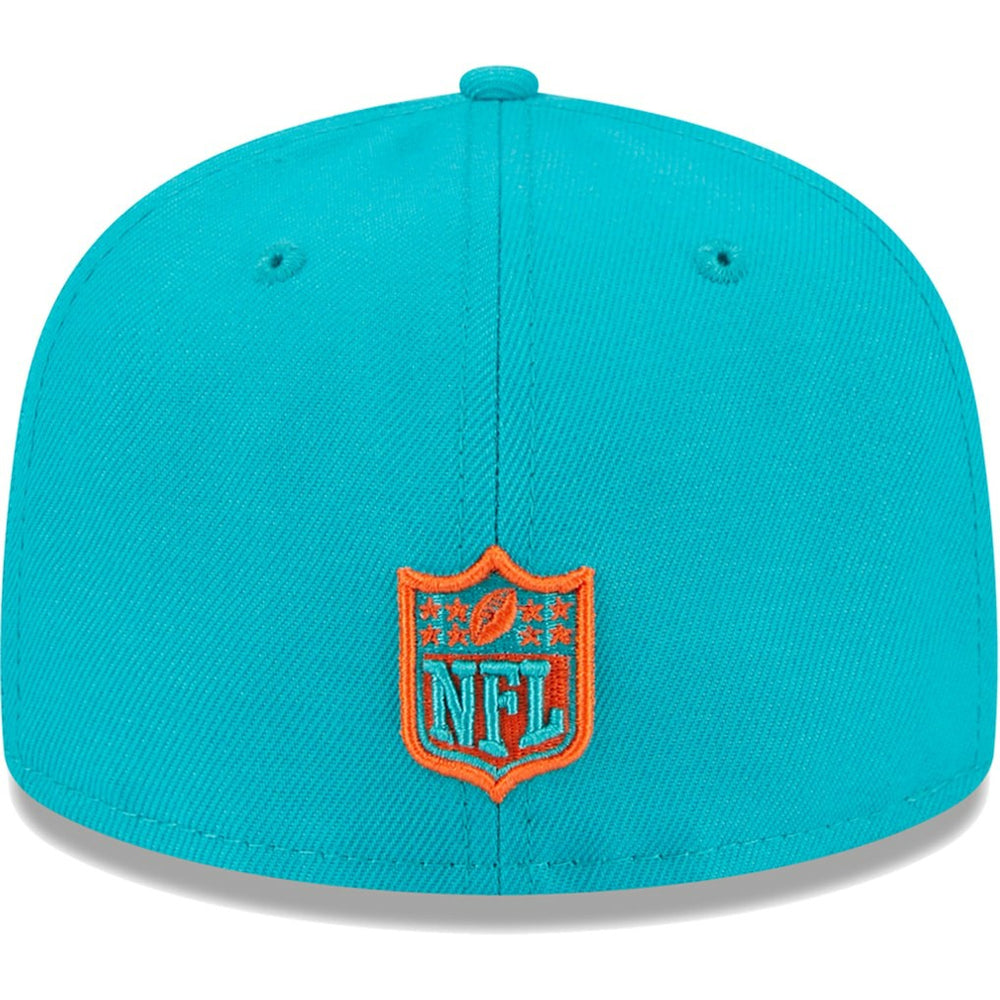 Miami Dolphins New Era Youth Main 59FIFTY Fitted Hat - Aqua Hats