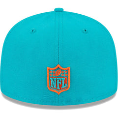 Miami Dolphins New Era Youth Main 59FIFTY Fitted Hat - Aqua Hats