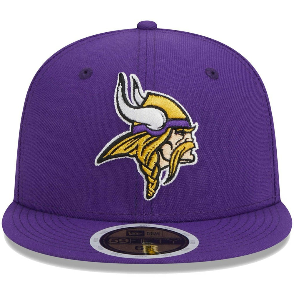 Minnesota Vikings New Era Youth Main 59FIFTY Fitted Hat - Purple Hats
