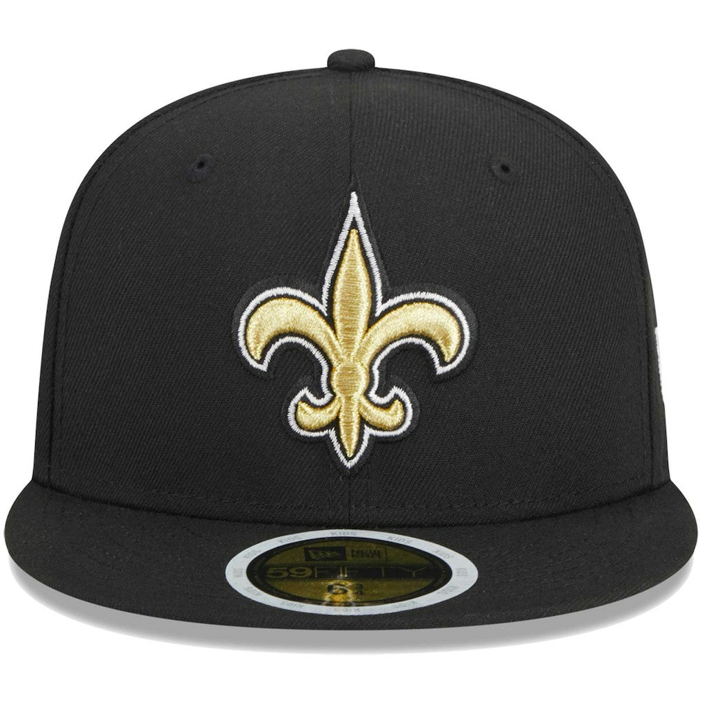 New Orleans Saints New Era Youth Main 59FIFTY Fitted Hat - Black Hats