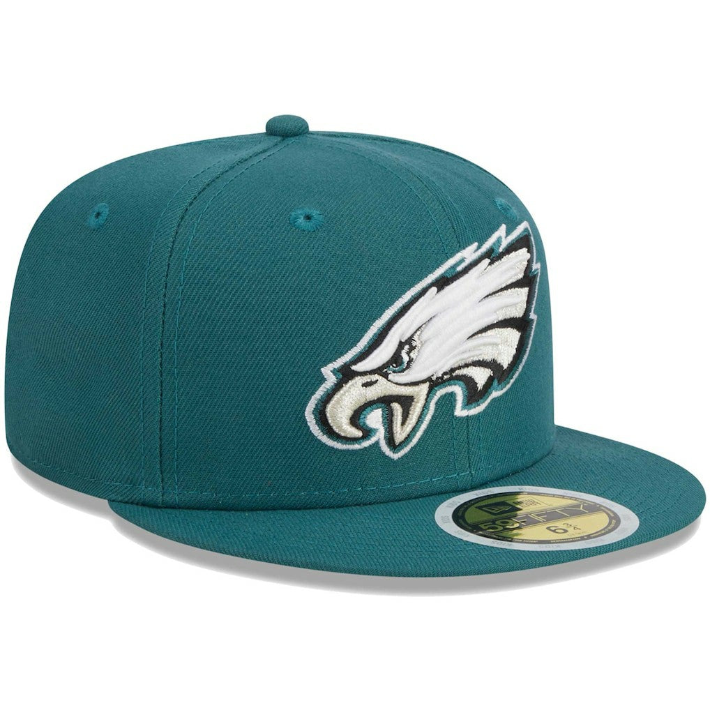 Philadelphia Eagles New Era Youth Main 59FIFTY Fitted Hat - Midnight Green Hats