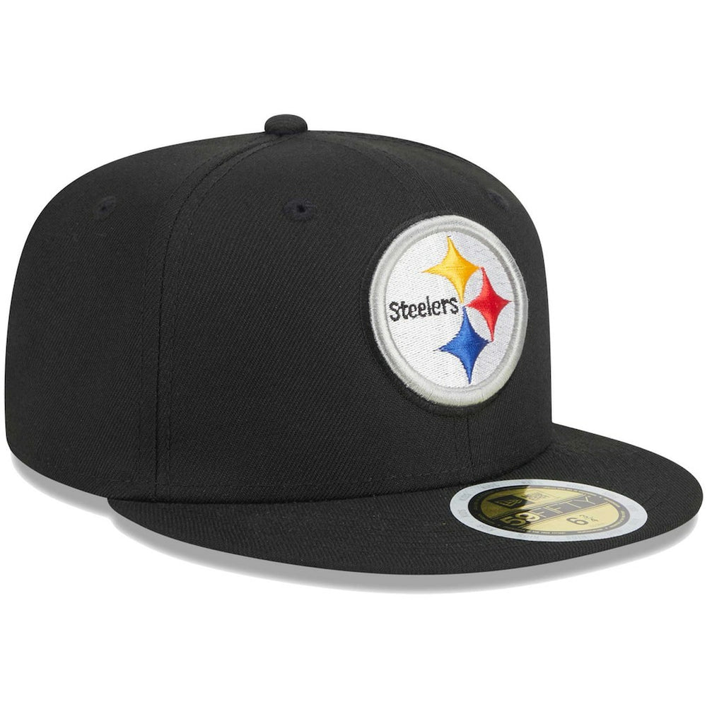 Pittsburgh Steelers New Era Youth Main 59FIFTY Fitted Hat - Black Hats