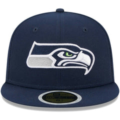 Seattle Seahawks New Era Youth Main 59FIFTY Fitted Hat - College Navy Hats