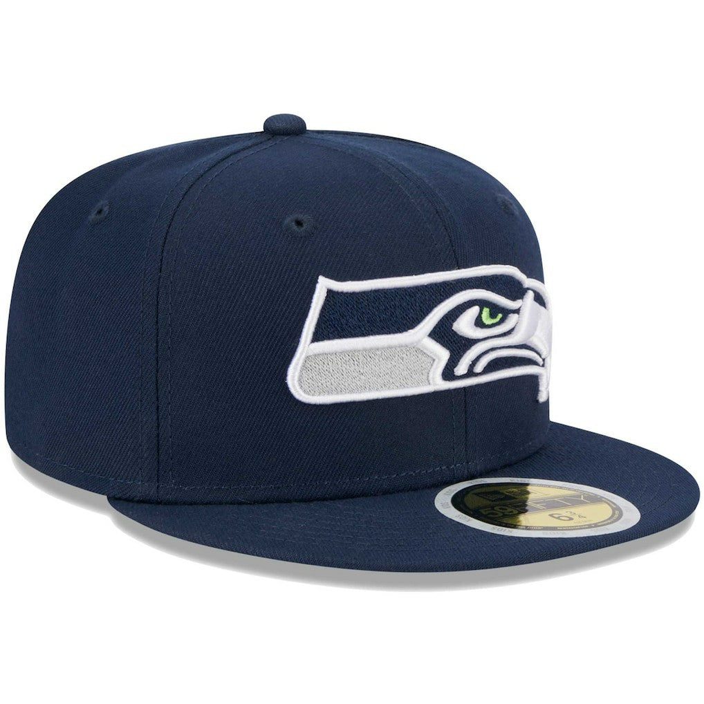 Seattle Seahawks New Era Youth Main 59FIFTY Fitted Hat - College Navy Hats