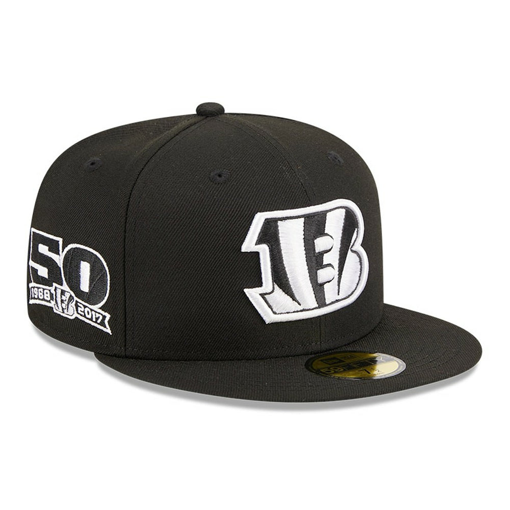 Cincinnati Bengals New Era Main Patch 59FIFTY Fitted Hat - Black Hats