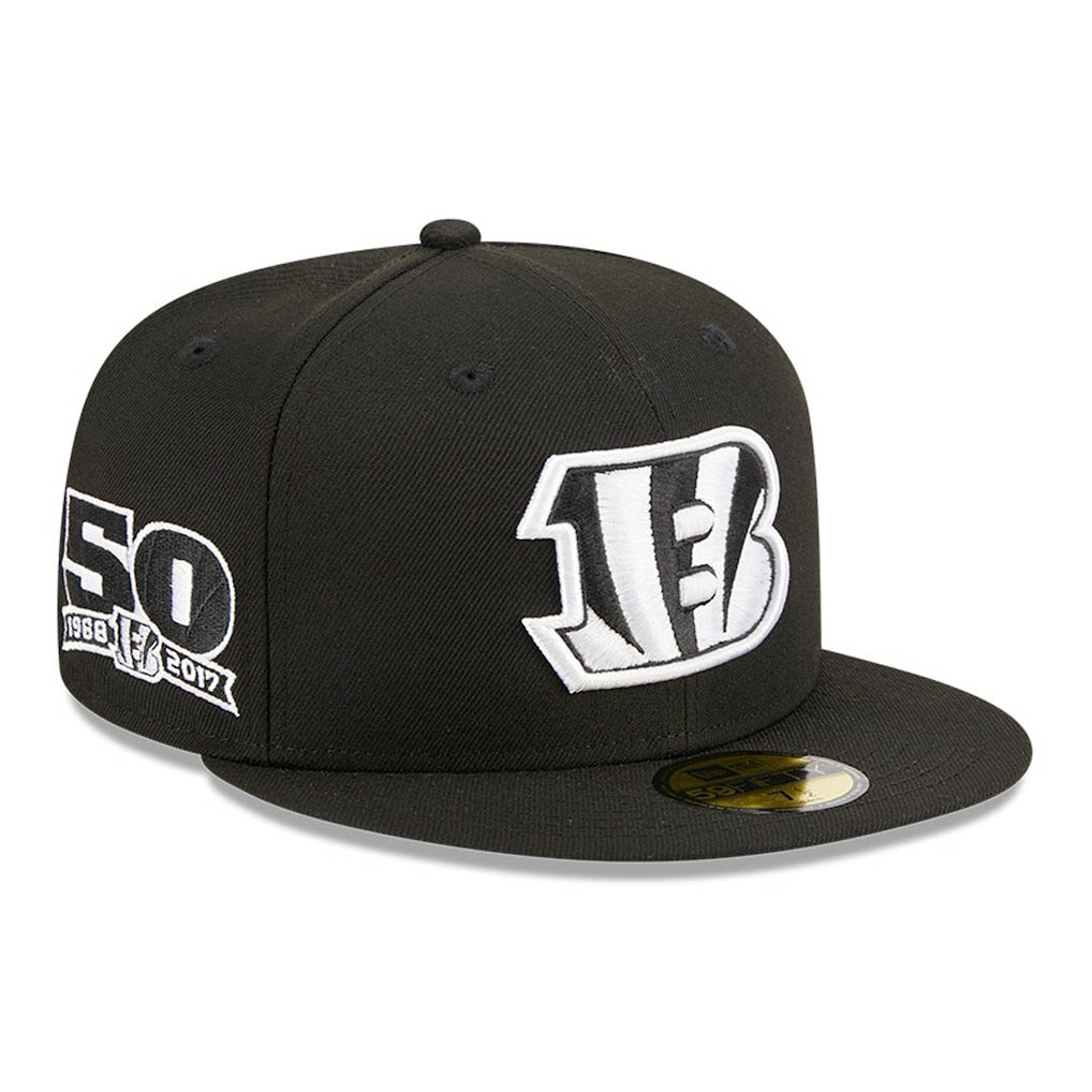 Cincinnati Bengals New Era Main Patch 59FIFTY Fitted Hat - Black Hats