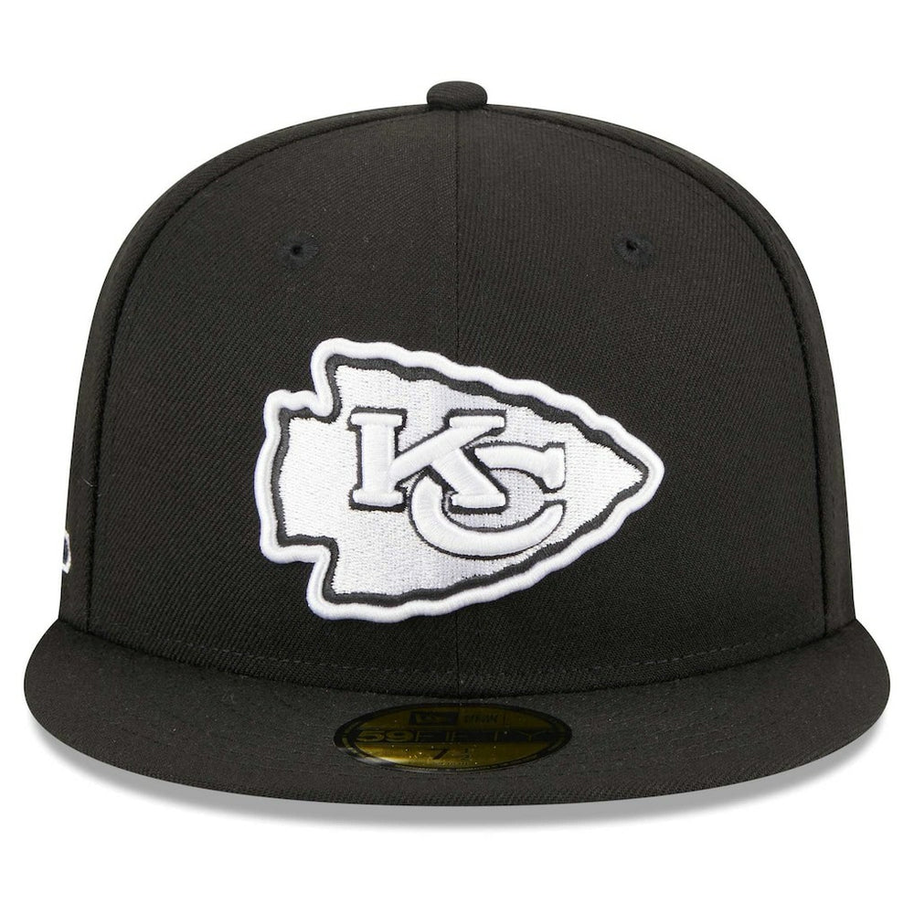 Kansas City Chiefs New Era Main Patch 59FIFTY Fitted Hat - Black Hats