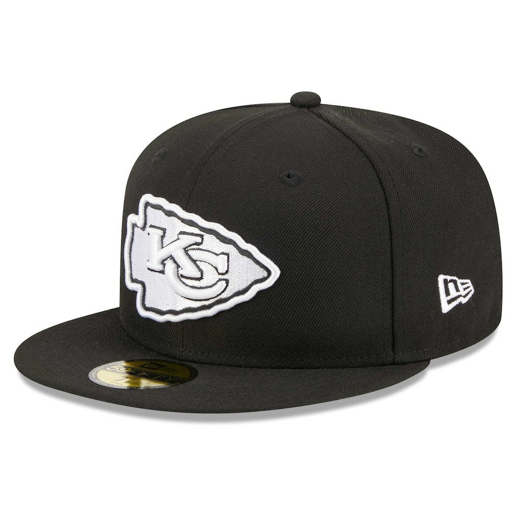 Kansas City Chiefs New Era Main Patch 59FIFTY Fitted Hat - Black Hats