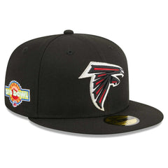 Atlanta Falcons New Era Main Patch 59FIFTY Fitted Hat - Black Hats
