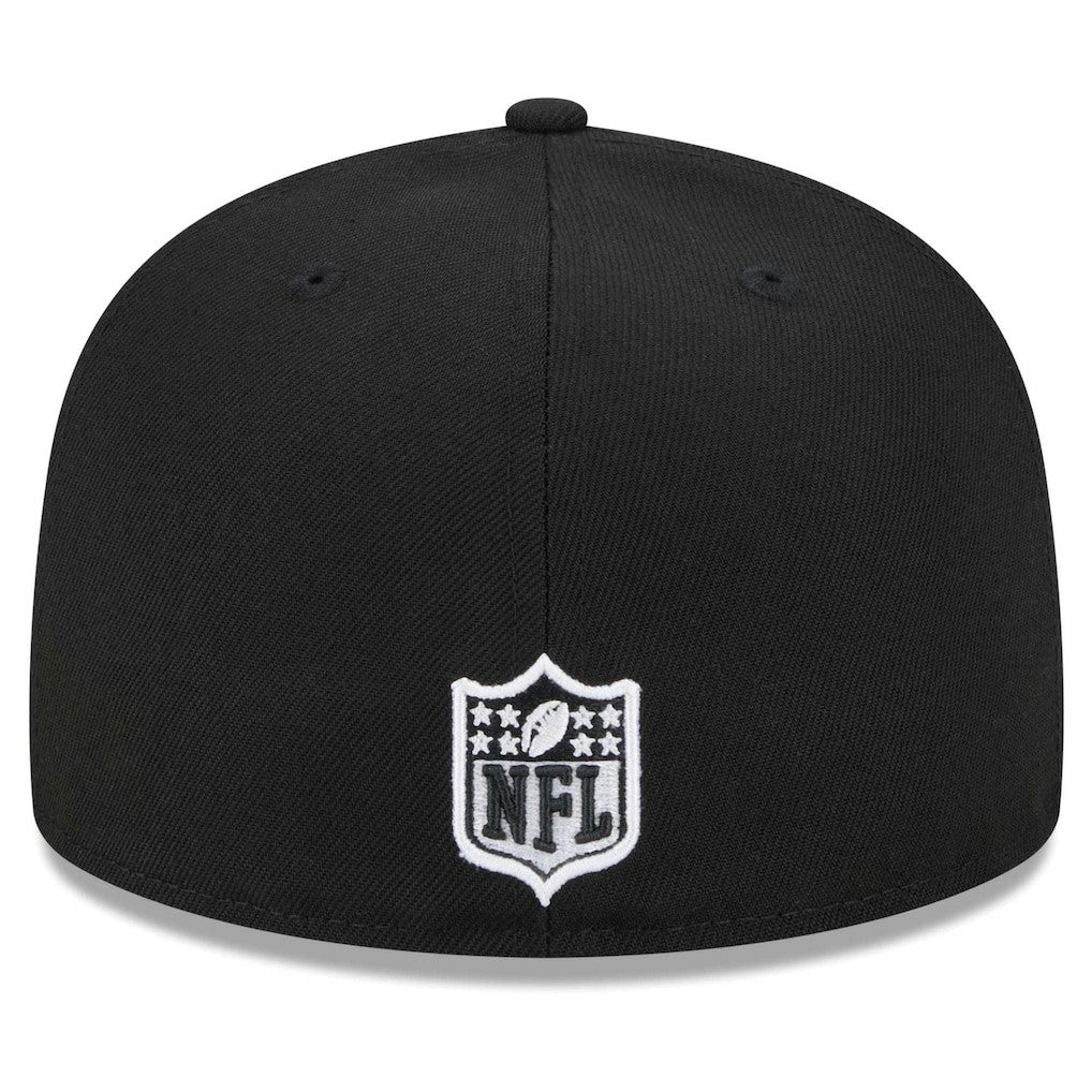 Miami Dolphins New Era Main Patch 59FIFTY Fitted Hat - Black Hats