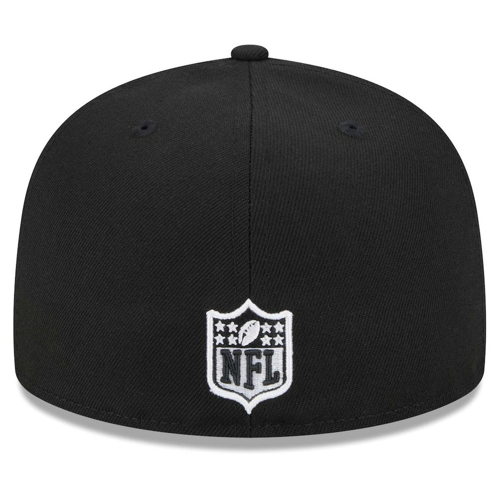 Miami Dolphins New Era Main Patch 59FIFTY Fitted Hat - Black Hats