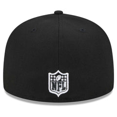 Miami Dolphins New Era Main Patch 59FIFTY Fitted Hat - Black Hats