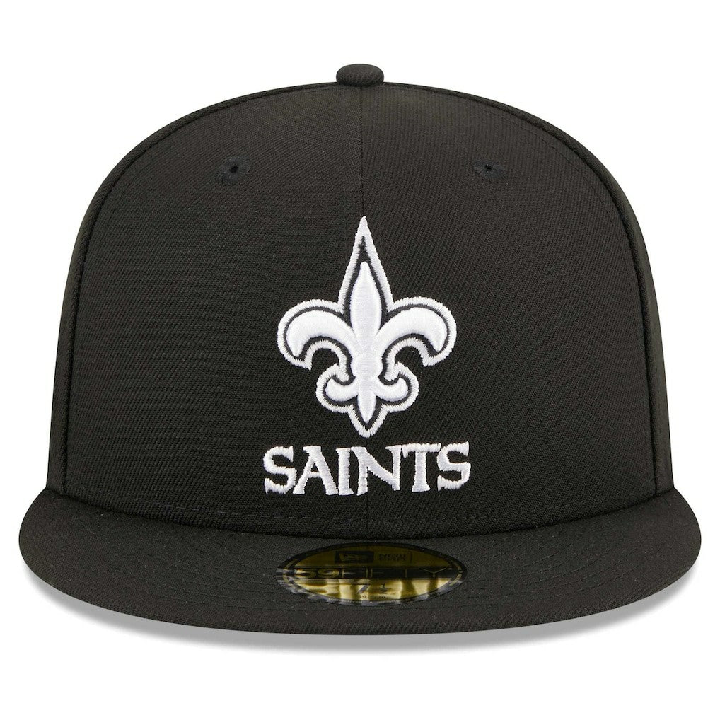 New Orleans Saints New Era Main Patch 59FIFTY Fitted Hat - Black Hats