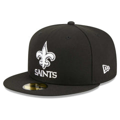 New Orleans Saints New Era Main Patch 59FIFTY Fitted Hat - Black Hats