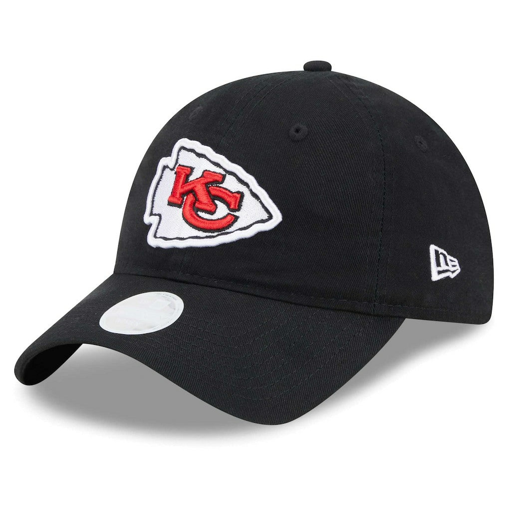Kansas City Chiefs New Era Women's Main Core Classic 2.0 9TWENTY Adjustable Hat - Black Hats