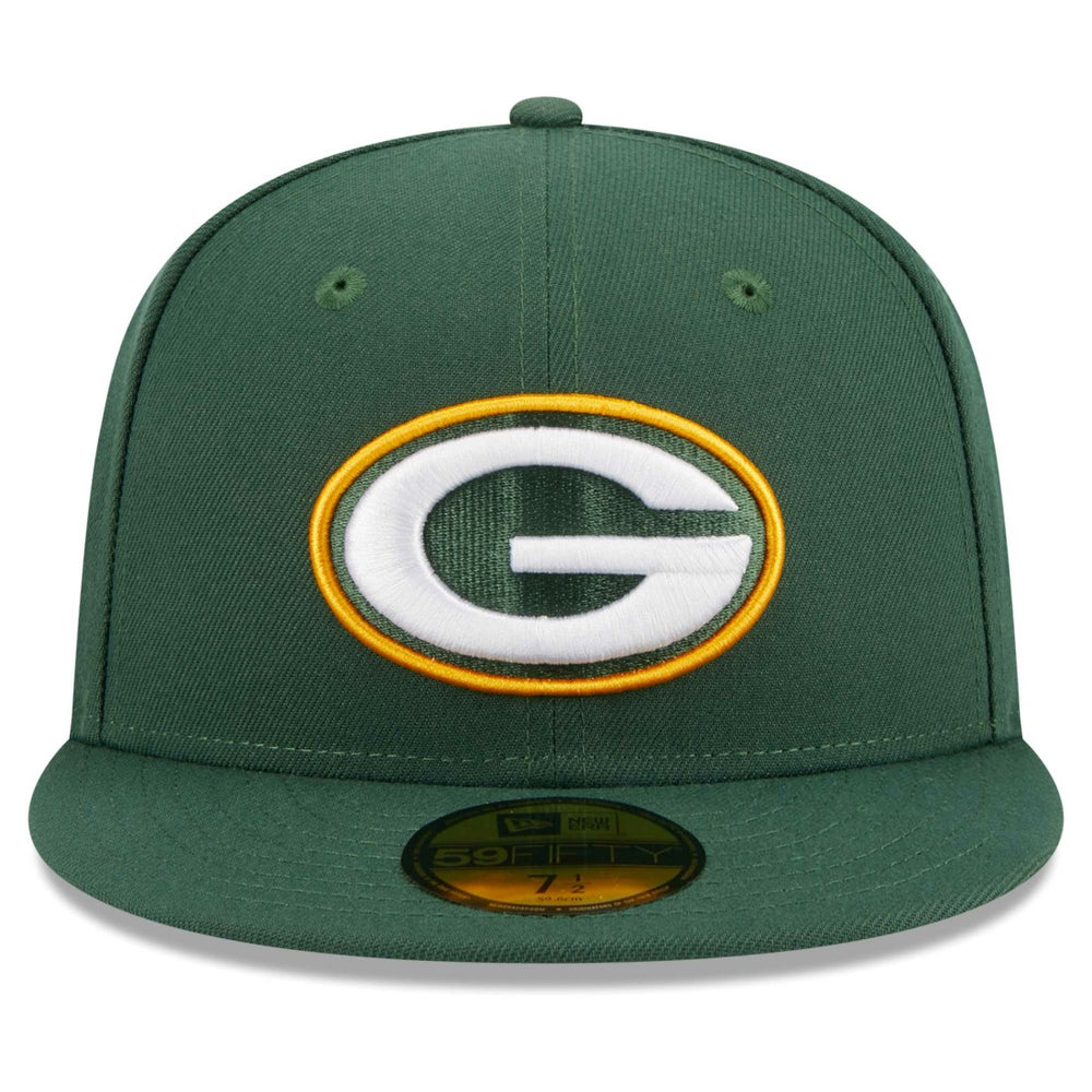 Green Bay Packers New Era Main Patch 59FIFTY Fitted Hat - Green Hats