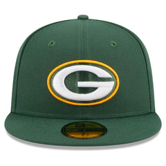Green Bay Packers New Era Main Patch 59FIFTY Fitted Hat - Green Hats