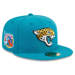 Jacksonville Jaguars New Era Main Patch 59FIFTY Fitted Hat - Teal Hats