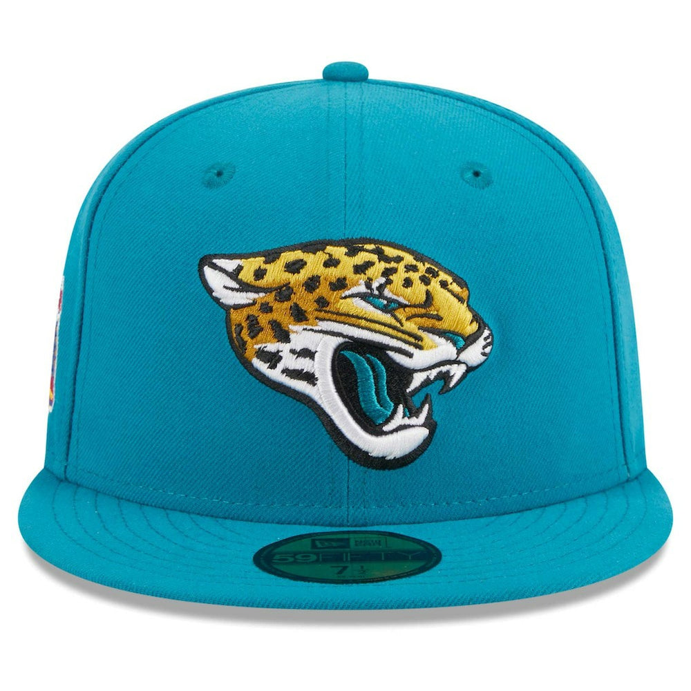 Jacksonville Jaguars New Era Main Patch 59FIFTY Fitted Hat - Teal Hats