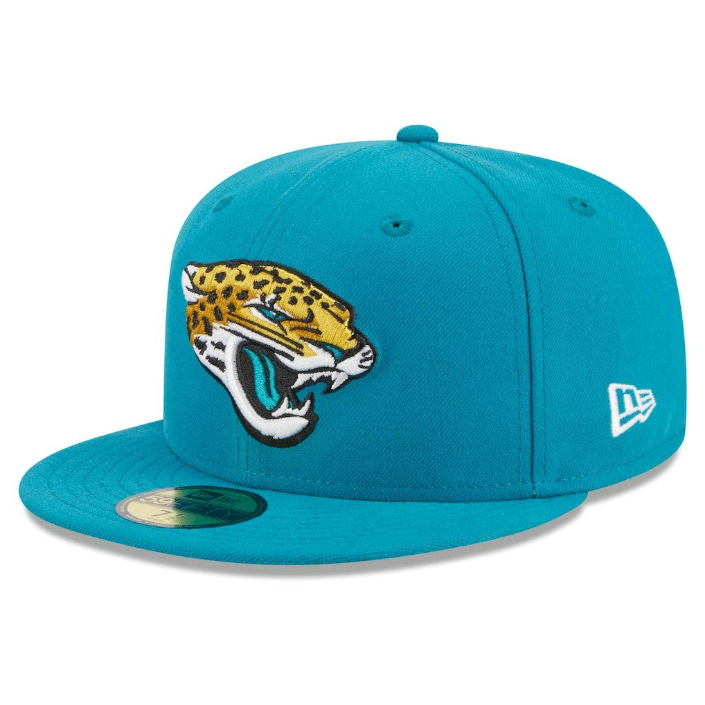 Jacksonville Jaguars New Era Main Patch 59FIFTY Fitted Hat - Teal Hats