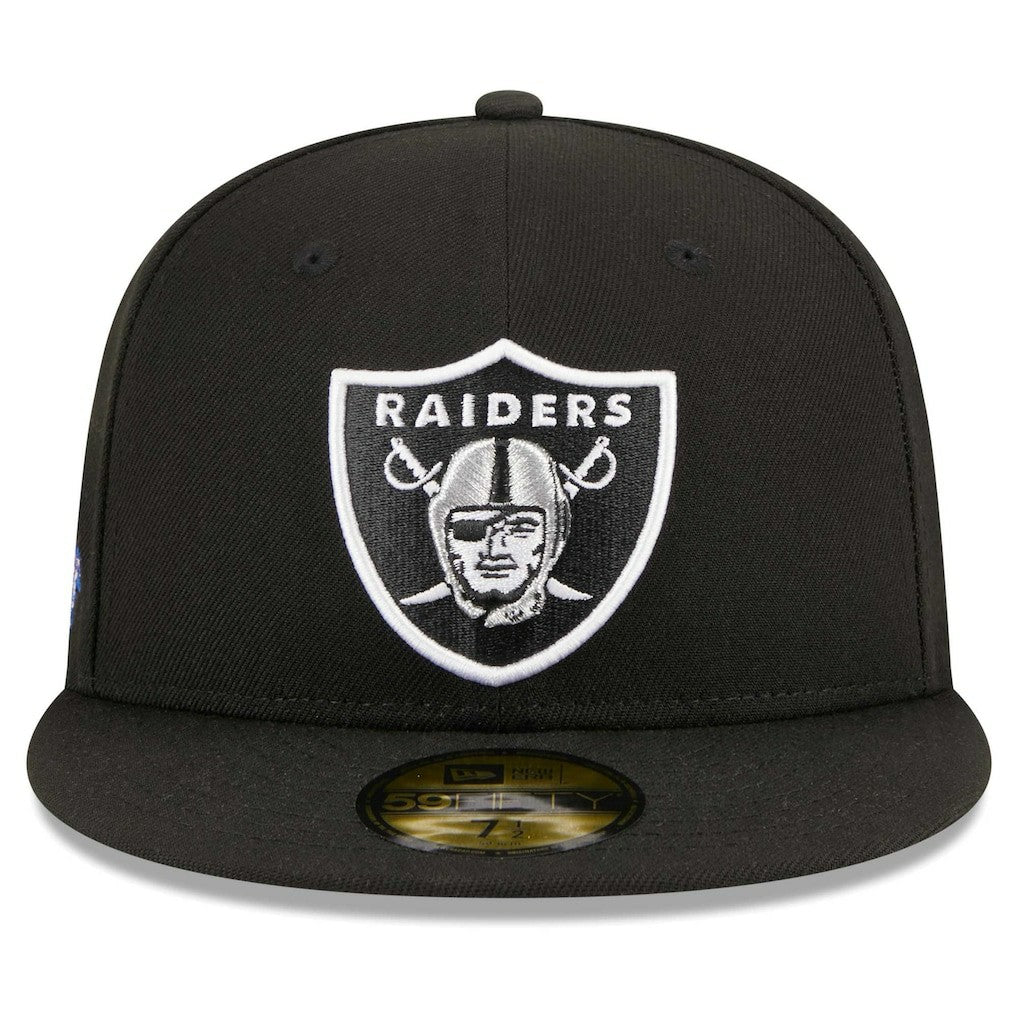 Las Vegas Raiders New Era Main Patch 59FIFTY Fitted Hat - Black Hats