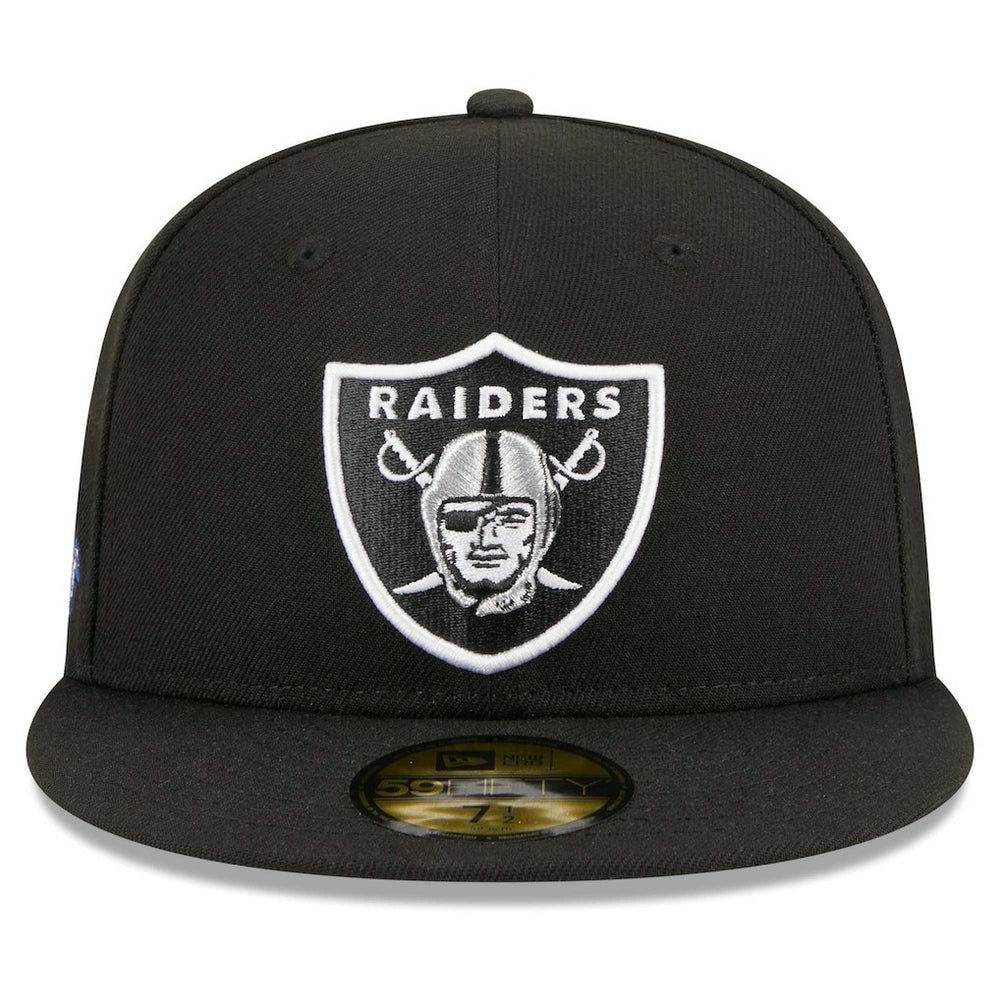 Las Vegas Raiders New Era Main Patch 59FIFTY Fitted Hat - Black Hats