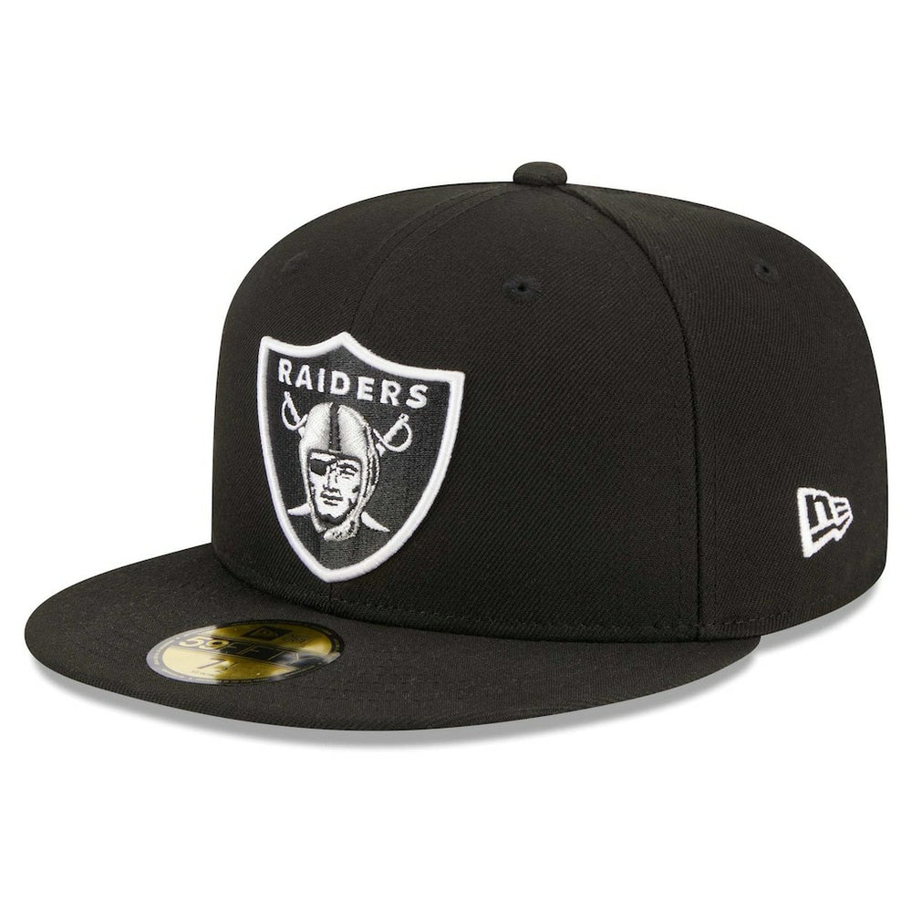Las Vegas Raiders New Era Main Patch 59FIFTY Fitted Hat - Black Hats