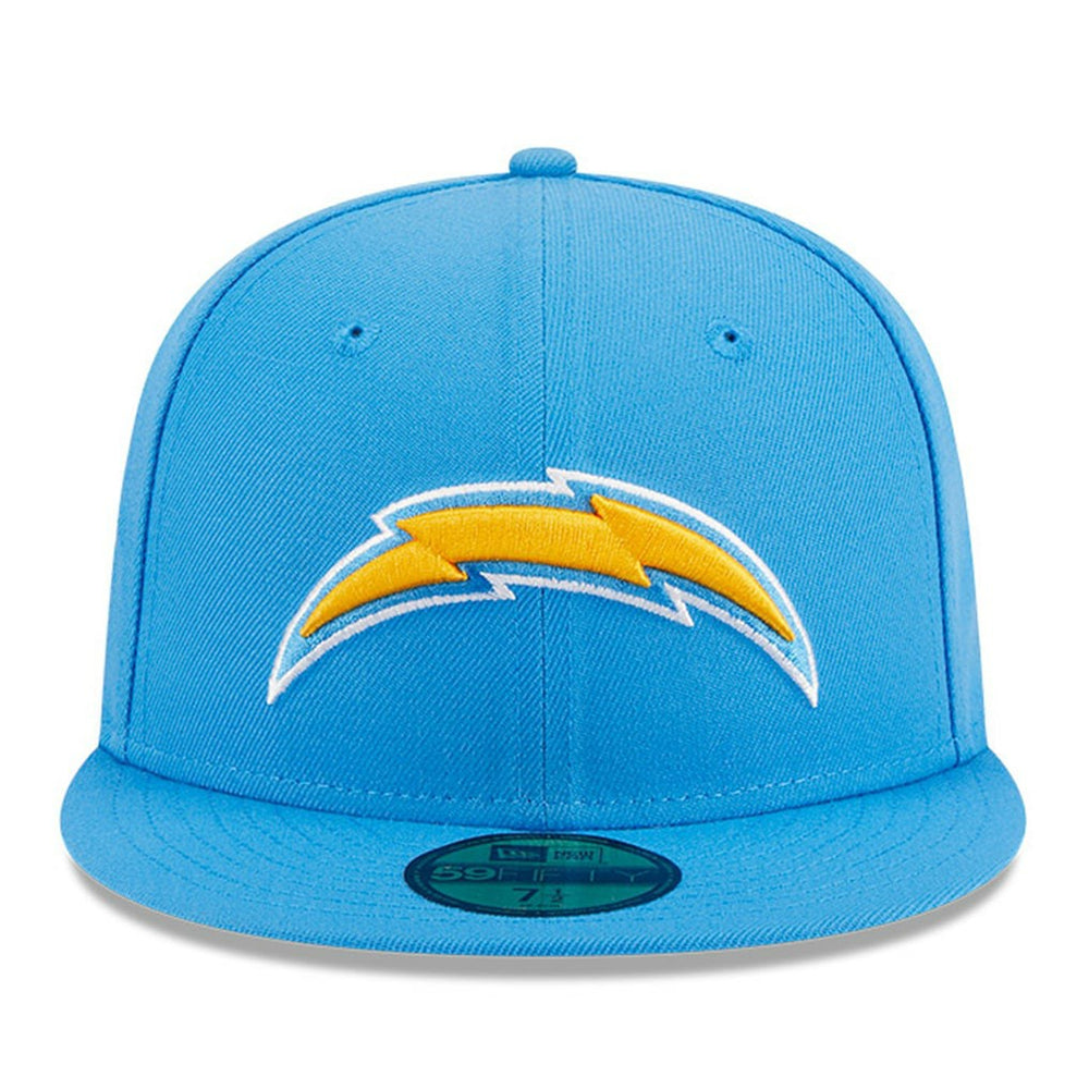 Los Angeles Chargers New Era Main Patch 59FIFTY Fitted Hat - Powder Blue Hats