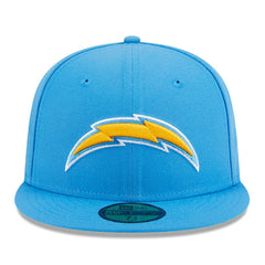 Los Angeles Chargers New Era Main Patch 59FIFTY Fitted Hat - Powder Blue Hats