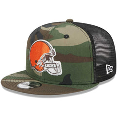 Cleveland Browns New Era Youth Main Trucker 9FIFTY Snapback Hat - Camo Hats