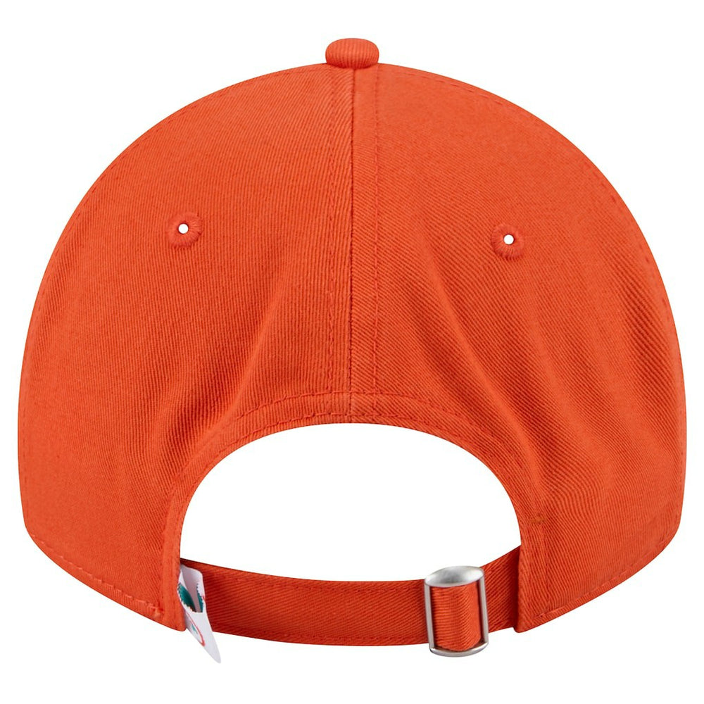 Miami Dolphins New Era Women's Throwback Main Core Classic 2.0 9TWENTY Adjustable Hat - Orange Hats
