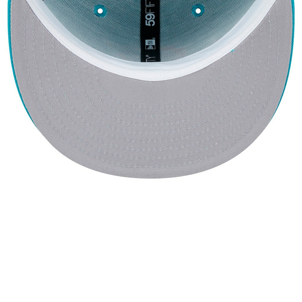 Miami Dolphins New Era Main Patch 59FIFTY Fitted Hat - Aqua Hats