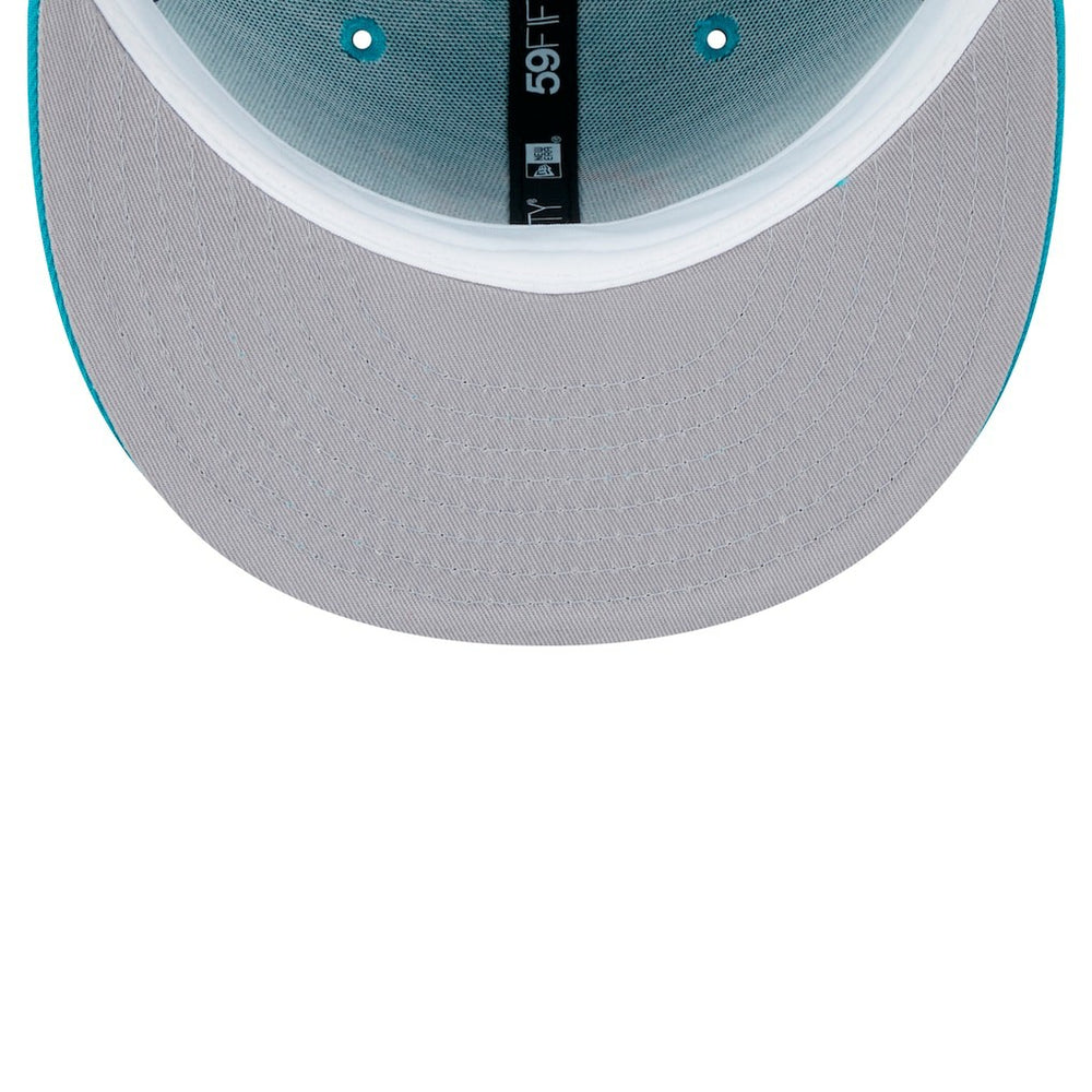 Miami Dolphins New Era Main Patch 59FIFTY Fitted Hat - Aqua Hats