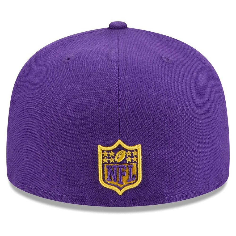 Minnesota Vikings New Era Main Patch 59FIFTY Fitted Hat - Purple Hats