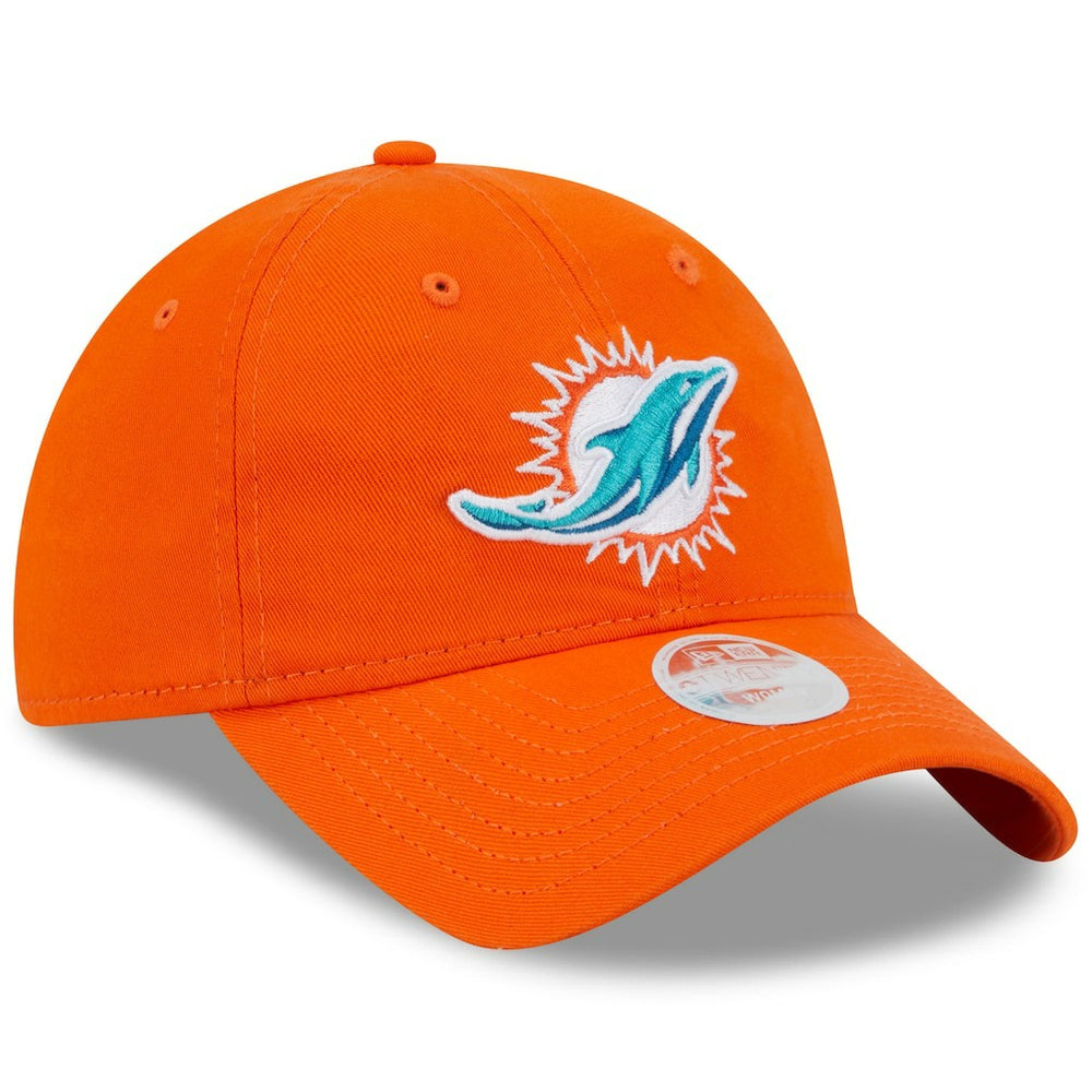 Miami Dolphins New Era Women's Main Core Classic 2.0 9TWENTY Adjustable Hat - Orange Hats