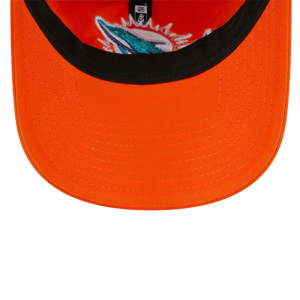 Miami Dolphins New Era Women's Main Core Classic 2.0 9TWENTY Adjustable Hat - Orange Hats