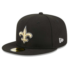 New Orleans Saints New Era Main Patch 59FIFTY Fitted Hat - Black Hats