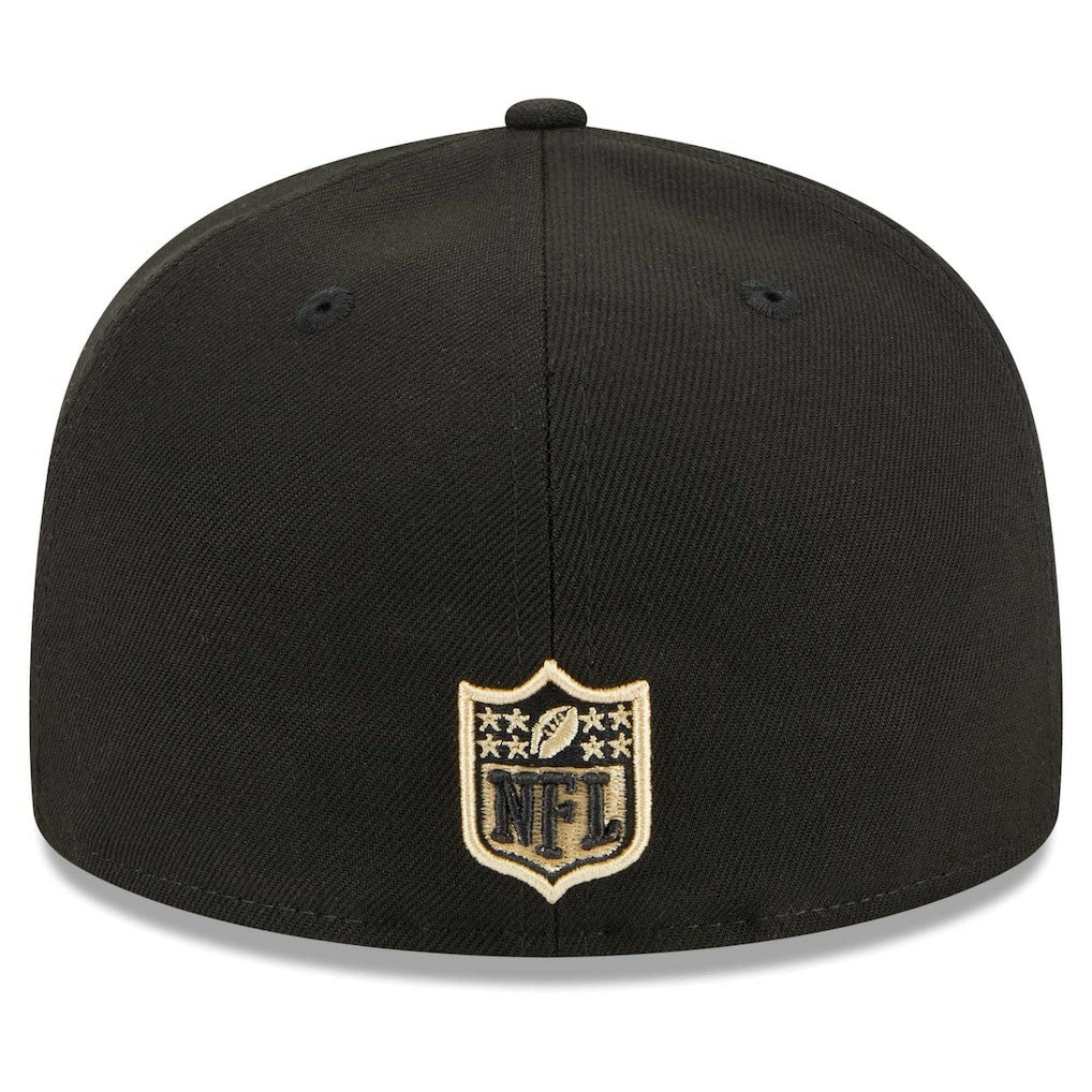 New Orleans Saints New Era Main Patch 59FIFTY Fitted Hat - Black Hats
