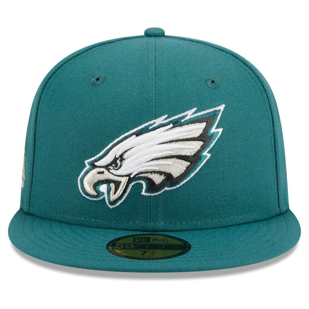 Philadelphia Eagles New Era Main Patch 59FIFTY Fitted Hat - Midnight Green Hats
