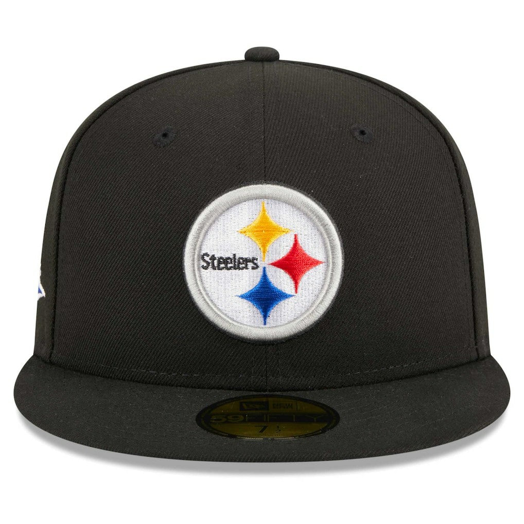 Pittsburgh Steelers New Era Main Patch 59FIFTY Fitted Hat - Black Hats