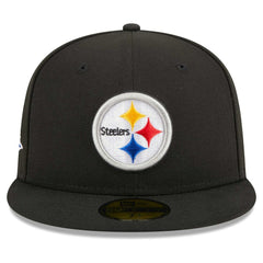 Pittsburgh Steelers New Era Main Patch 59FIFTY Fitted Hat - Black Hats