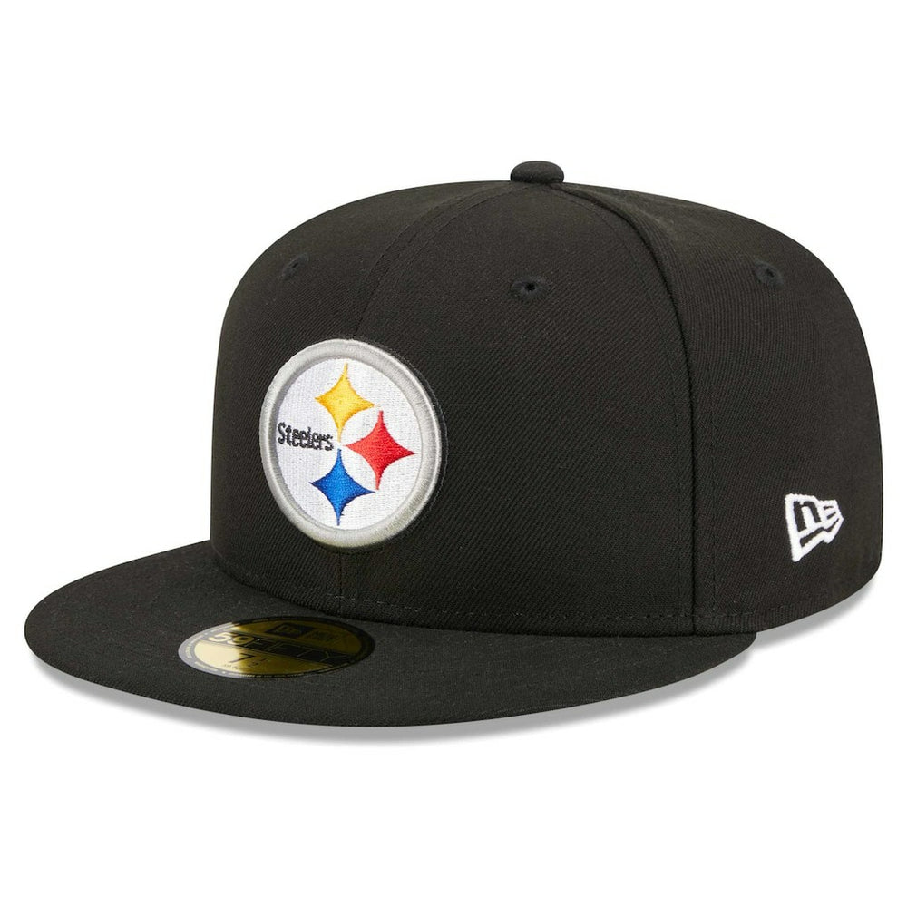 Pittsburgh Steelers New Era Main Patch 59FIFTY Fitted Hat - Black Hats