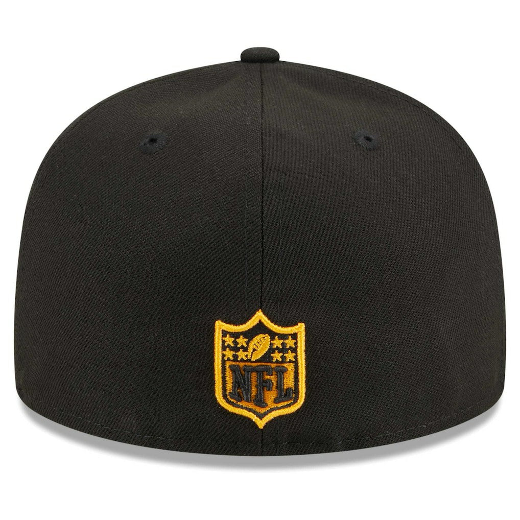 Pittsburgh Steelers New Era Main Patch 59FIFTY Fitted Hat - Black Hats