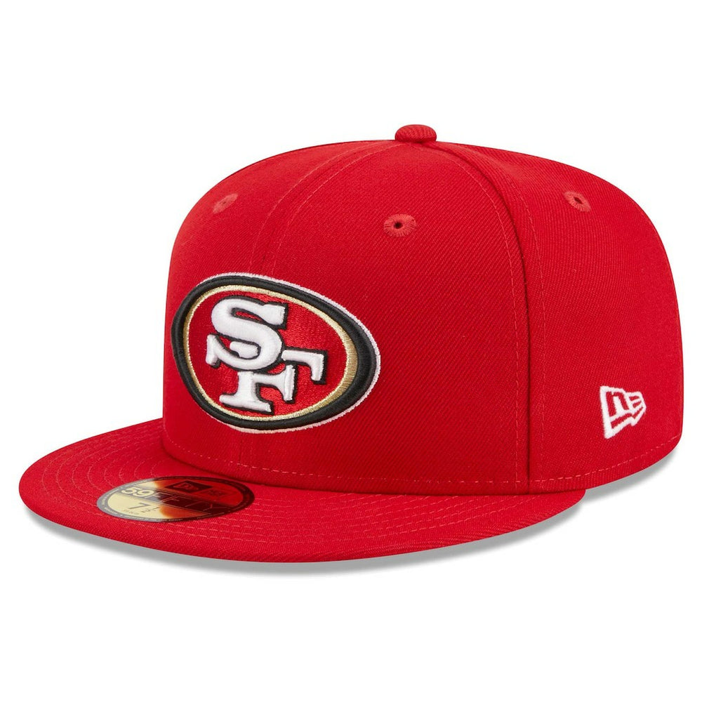 San Francisco 49ers New Era Main Patch 59FIFTY Fitted Hat - Scarlet Hats
